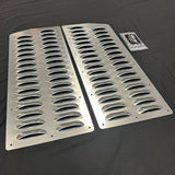 2-Row - USA - Bolt-On Hood Louver Panels Set - Complete Cooling Kit - w/SS Hardware