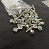 2-Row - USA - Bolt-On Hood Louver Panels Set - Complete Cooling Kit - w/SS Hardware