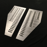 Steel Tapered Hood Louver Panel Set Universal Fitment Mutli Use Hot Rod Rat 32" x 13" you u weld in 18 guage louvered sheet metal