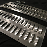 Old School dome Louvers Aluminum Bolt On Hood Panel Kit Universal Fitment DIY