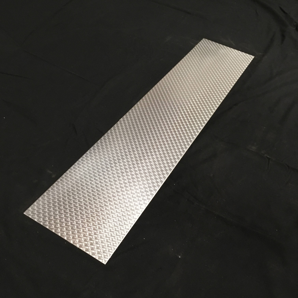 6" x 31" Large Engine Turned Aluminum Sheet Metal Panel Twisted