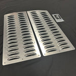 USA Handcrafted - Aluminum 2-Row - Bolt-On Hood Louver Panels Set - Aluminum Vent Cooling Kit - w/SS Hardware