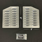 USA - Value 2 Row - Aluminum Hood Louver Panel Set - Bolt-On Cooling Kit - Universal DIY Vents