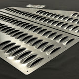 USA Handcrafted - Aluminum 3 Row Taper - Bolt-On Hood Louver Panels Set - Aluminum Vent Cooling Kit - w/SS Hardware