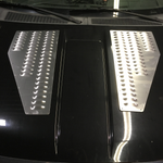 Bolt-On Hood Louver Panels Set  - Aluminum Vent Cooling Kit - With Stainless Steel Hardware