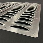 USA Handcrafted - Aluminum 2-Row - Bolt-On Hood Louver Panels Set - Aluminum Vent Cooling Kit - w/SS Hardware