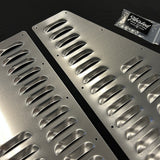 USA Handcrafted - Aluminum 3 Row Taper - Bolt-On Hood Louver Panels Set - Aluminum Vent Cooling Kit - w/SS Hardware