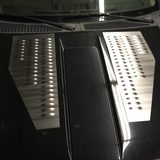 Steel Angled Louver Panel Set 32" x 13" Louvered Hood Vent Pair - Engine/Transmission Cooling Insert