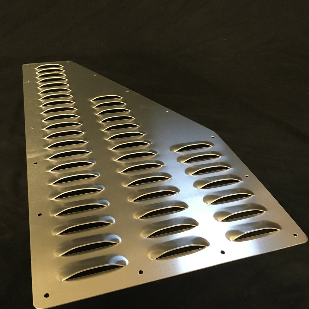 Universal Bolt-On Louvered Aluminum Sheet Metal Panel Set I w/Stainless ...