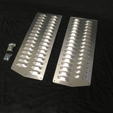 Bolt On Aluminum Hood Louver Set Pair Kit With SS Stainless Steel Hardware Nuts Bolts Lock Traditional Old School Dome Louvered  Sheet Metal Panels