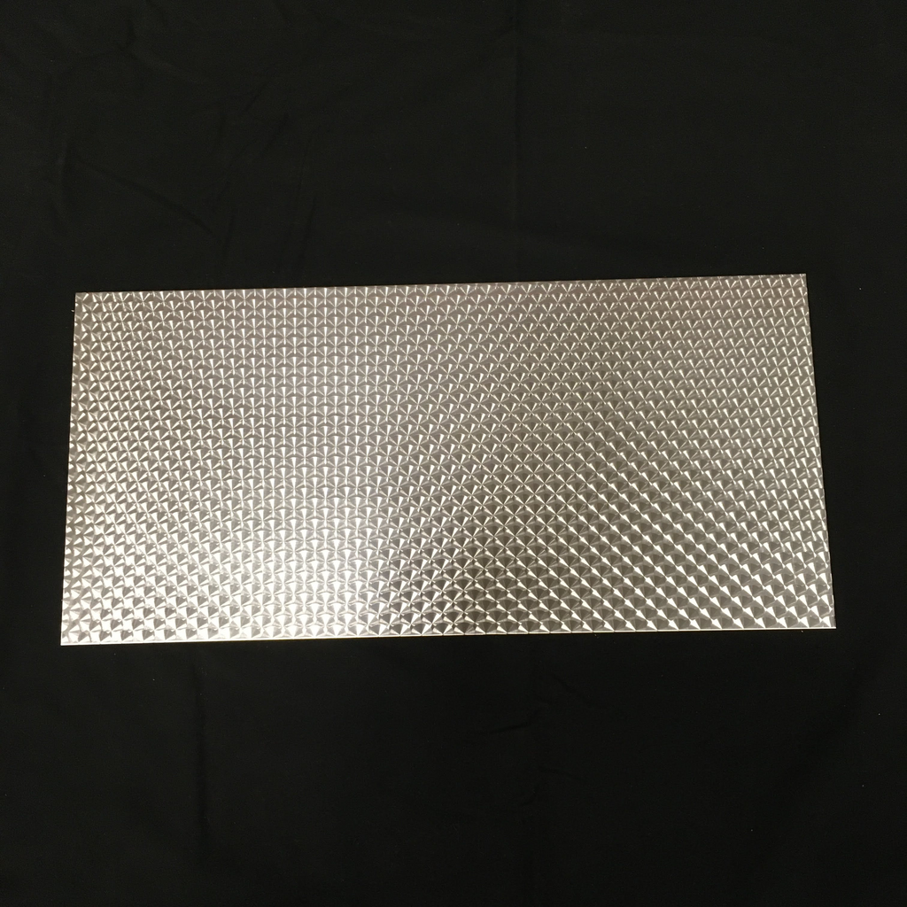 8" x 18" Engine Turned Aluminum Sheet Metal Panel Twisted Road Customs
